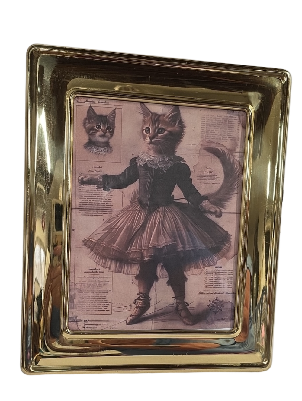Vintage Solid Brass Hand-Polished 8X10 Picture Frame - Made in Korea